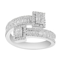 Thumbnail for LADIES RING 3/4 CT ROUND/BAGUETTE DIAMOND 10K WHITE GOLD