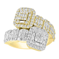 Thumbnail for LADIES RING 2 CT ROUND/BAGUETTE DIAMOND 10K YELLOW GOLD