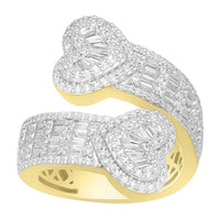 Thumbnail for LADIES RING 2 CT ROUND/BAGUETTE DIAMOND 10K YELLOW GOLD