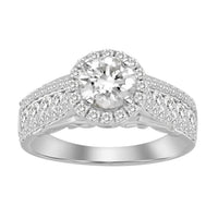 Thumbnail for LADIES RING 1 1/2 CT ROUND DIAMOND 14K WHITE GOLD(CENTER-3/4) (SI QUALITY)