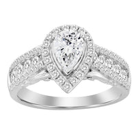Thumbnail for LADIES RING 1 1/2 CT ROUND DIAMOND 14K WHITE GOLD (CENTER-3/4) SI QUALITY