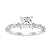 Thumbnail for LADIES RING 1/6 CT  ROUND/CUSHION DIAMOND 14K WHITE GOLD(CENTER-1/ SEMI MOUNT)