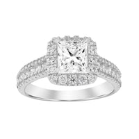 Thumbnail for LADIES RING 3/4 CT ROUND/CUSHION DIAMOND 14K WHITE GOLD(CENTER-1 / SEMI MOUNT)