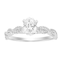 Thumbnail for LADIES RING 1/3 CT ROUND/OVAL DIAMOND 14K WHITE GOLD(CENTER-1/ SEMI MOUNT)