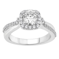 Thumbnail for LADIES RING 1/3 CT ROUND DIAMOND 14K WHITE GOLD(CENTER-1 / SEMI MOUNT)