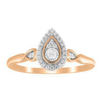 Thumbnail for LADIES RING 1/6 CT ROUND DIAMOND 10K ROSE GOLD