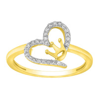 Thumbnail for LADIES RING 1/10 CT ROUND DIAMOND 10K YELLOW GOLD