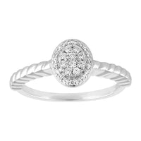 Thumbnail for LADIES RING 1/6 CT ROUND DIAMOND 10K WHITE GOLD