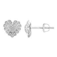 Thumbnail for LADIES EARRING 1/10 CT ROUND DIAMOND 10K WHITE GOLD