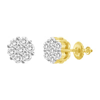 Thumbnail for LADIES EARRINGS 1/2 CT ROUND DIAMOND 14K YELLOW GOLD