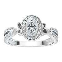 Thumbnail for LADIES RING 1/4 CT ROUND DIAMOND 10K WHITE GOLD