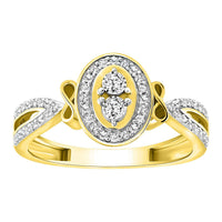 Thumbnail for LADIES RING 1/4 CT ROUND DIAMOND 10K YELLOW GOLD