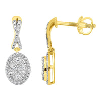 Thumbnail for LADIES EARRING 1/3 CT ROUND/BAGUETTE  DIAMOND 10K YELLOW GOLD