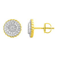 Thumbnail for LADIES EARRING 1/10 CT ROUND DIAMOND 10K YELLOW GOLD