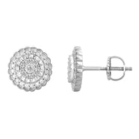 Thumbnail for LADIES EARRING 1/10 CT ROUND DIAMOND 10K WHITE GOLD