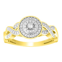 Thumbnail for LADIES ENGAGEMENT RING 1/6 CT ROUND DIAMOND 10K YELLOW GOLD