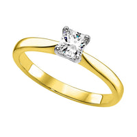 Thumbnail for LADIES RINGS 1/5 CT PRINCESS DIAMOND 14K YELLOW GOLD