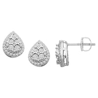 Thumbnail for LADIES EARRINGS 1/2 CT ROUND DIAMOND 10K WHITE GOLD