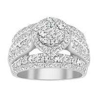 Thumbnail for LADIES RING 3 CT ROUND DIAMOND 10K WHITE GOLD
