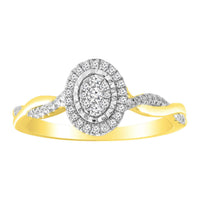 Thumbnail for LADIES RING 1/5 CT ROUND DIAMOND 10K YELLOW GOLD