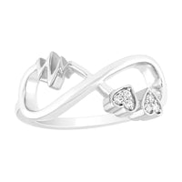 Thumbnail for LADIES DIAMOND RING 1/20 CT ROUND DIAMOND SILVER