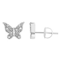 Thumbnail for LADIES EARRING 1/8 CT ROUND DIAMOND 10K WHITE GOLD