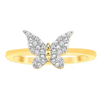 Thumbnail for LADIES RING 1/10 CT ROUND DIAMOND 10K YELLOW GOLD