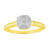 Thumbnail for LADIES RING 1/6 CT ROUND DIAMOND 10K YELLOW GOLD