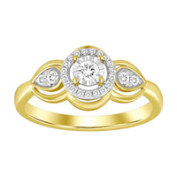 Thumbnail for LADIES RING 1/5 CT ROUND DIAMOND 10K YELLOW GOLD