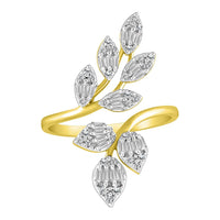 Thumbnail for LADIES RING 1/2 CT ROUND/BAGUETTE DIAMOND 10K YELLOW GOLD