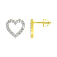 Thumbnail for LADIES EARRINGS 1/6 CT ROUND DIAMOND 10K YELLOW GOLD