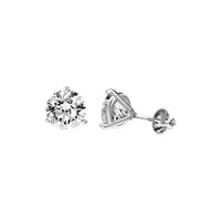 Thumbnail for LADIES STUDS EARRINGS 1/3 CT ROUND DIAMOND 14K WHITE GOLD