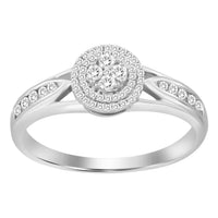 Thumbnail for LADIES RING 1/3 CT ROUND DIAMOND 10K WHITE GOLD