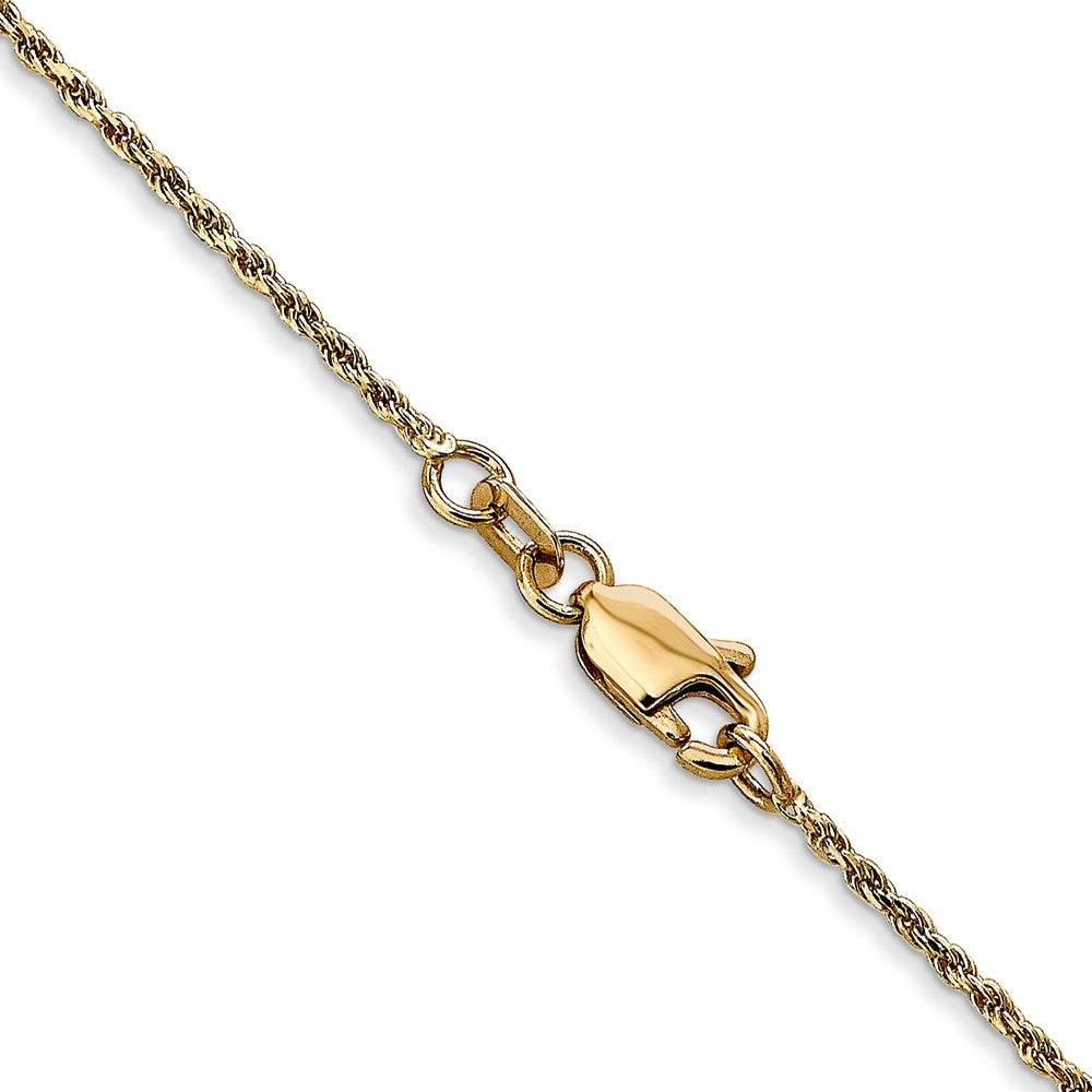 14k 1.15mm Diamond-cut Machine-made Rope Chain