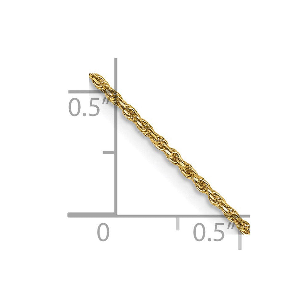14k 1.15mm Diamond-cut Machine-made Rope Chain