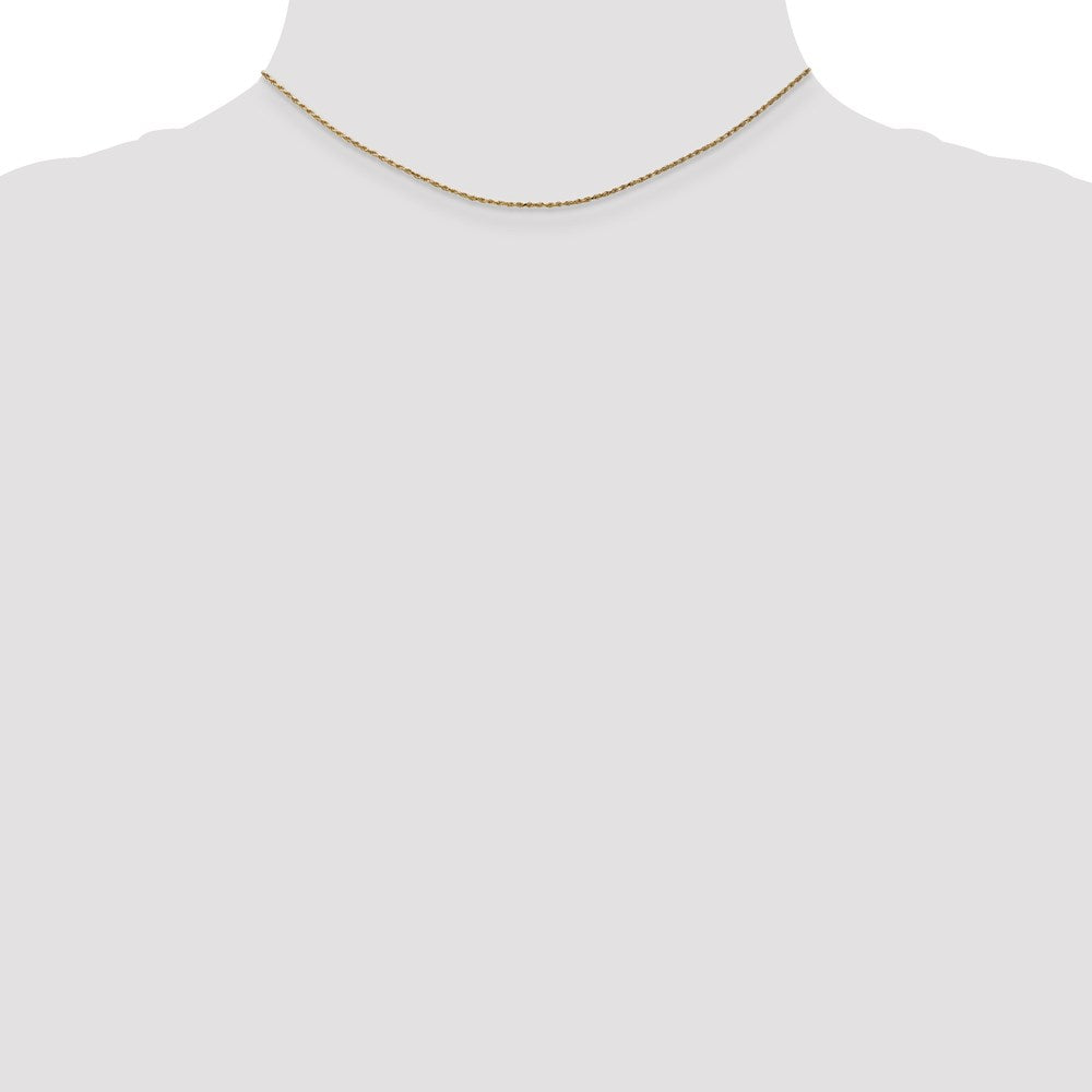 14k 1.15mm Diamond-cut Machine-made Rope Chain
