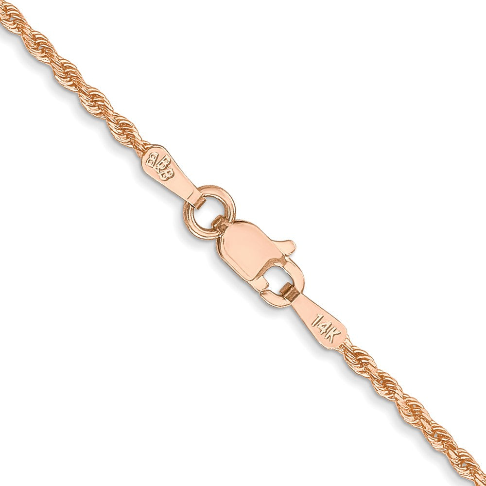 14k Rose Gold 1.50mm Diamond-cut Rope Chain