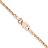 Thumbnail for 14k Rose Gold 1.50mm Diamond-cut Rope Chain