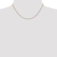 Thumbnail for 14k Tri-Color 1.5mm Diamond-cut Rope Chain