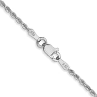 Thumbnail for 14k White Gold 1.5mm Diamond-cut Rope Chain