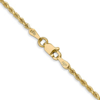 Thumbnail for 14k 1.75mm Diamond-cut Rope Chain