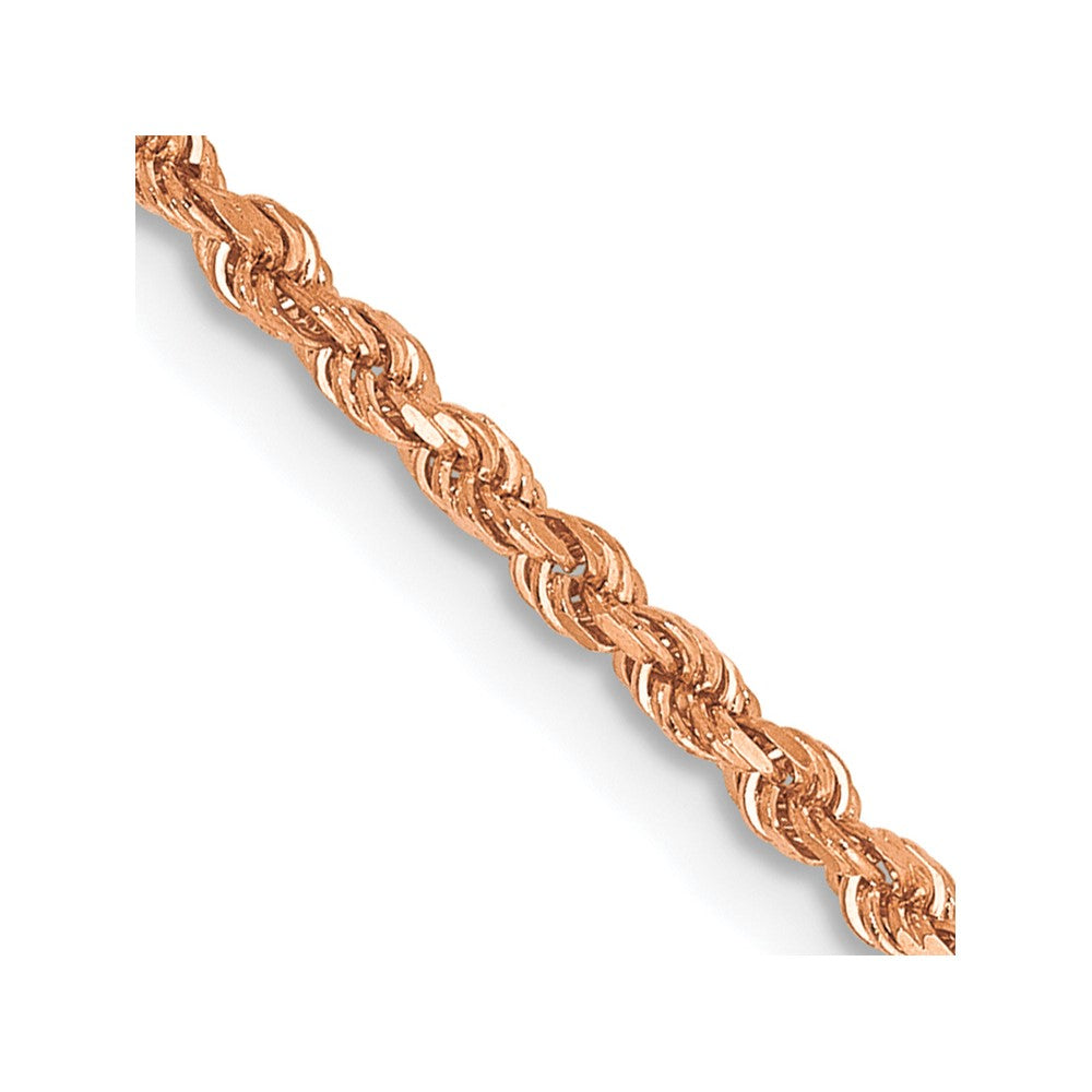 14k Rose Gold 1.75mm D/C Rope Chain