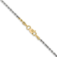 Thumbnail for 14k Tri-Color 1.75mm Diamond-cut Rope Chain