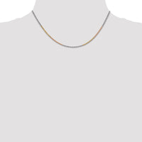 Thumbnail for 14k Tri-Color 1.75mm Diamond-cut Rope Chain