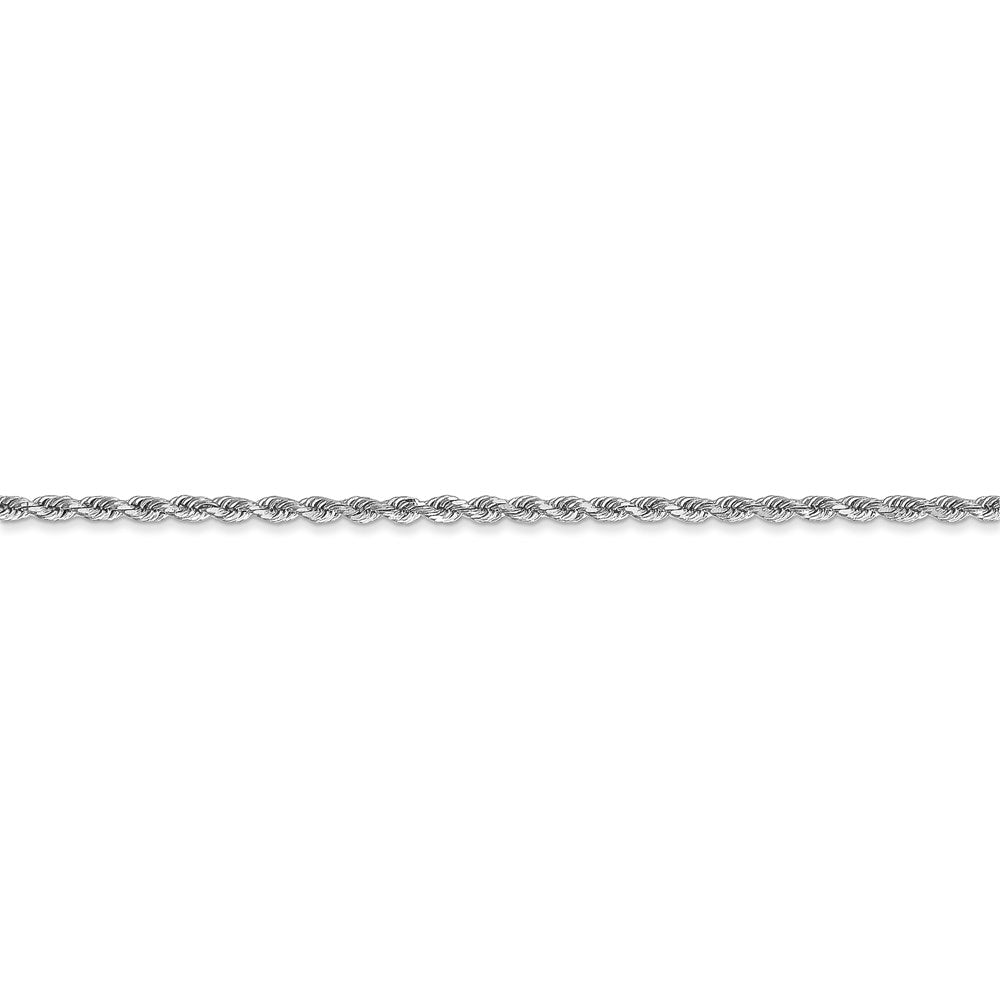 14k White Gold 1.75mm Diamond-cut Rope