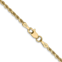 Thumbnail for 14k 2mm Diamond-cut Rope Chain