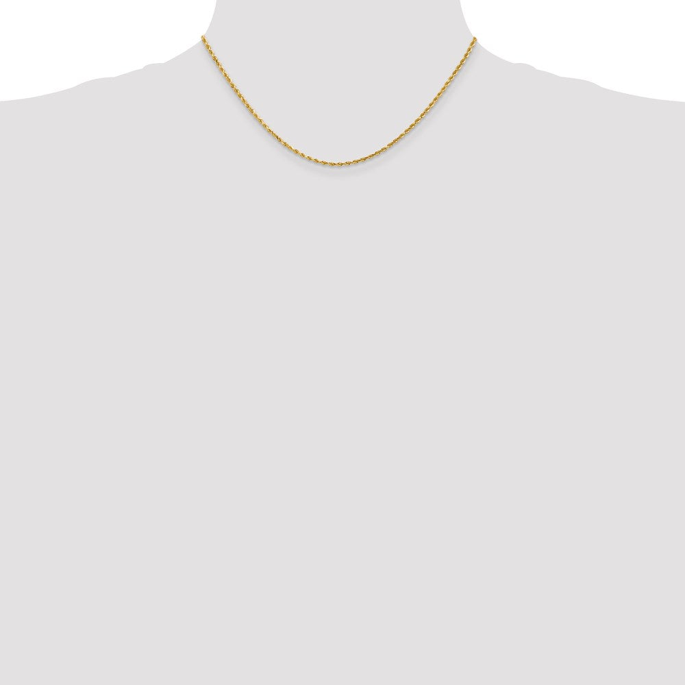 14k 2mm Diamond-cut Rope Chain