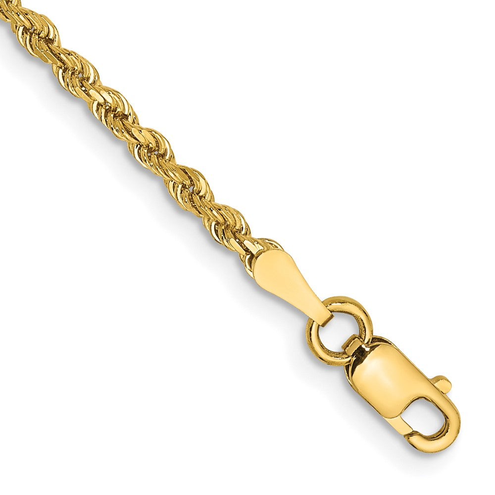 14k 2mm Diamond-cut Rope Chain