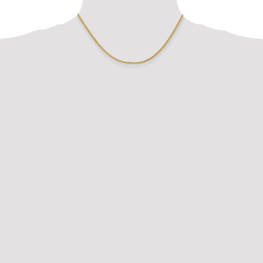 14k 2.25mm Regular Rope Chain