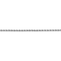 Thumbnail for 14k White Gold 2mm D/C Rope Chain
